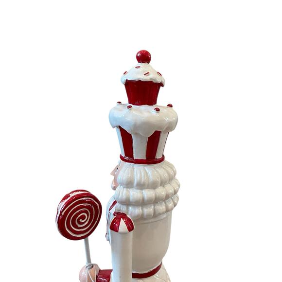 Jingles & Joy Red White Cupcake Peppermint Candy 14in Christmas NUTCRACKER New - Picture 11 of 16